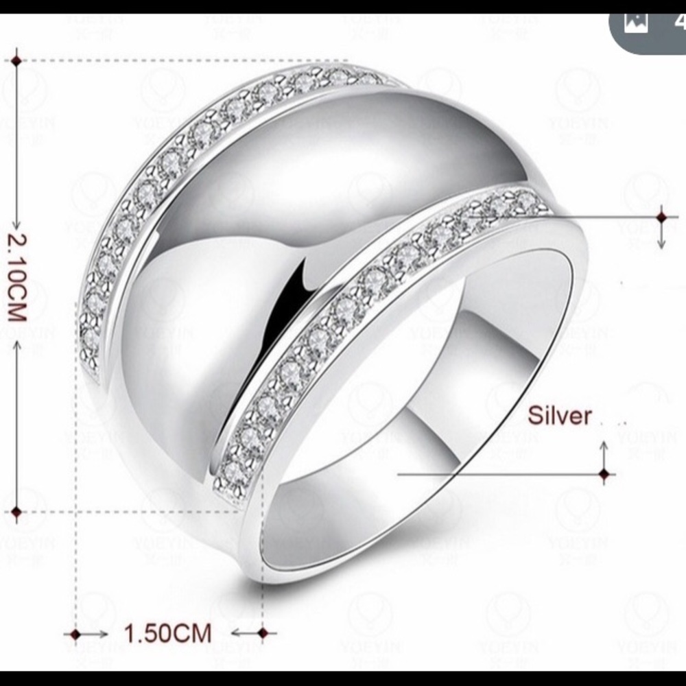 New sterling silver band ring